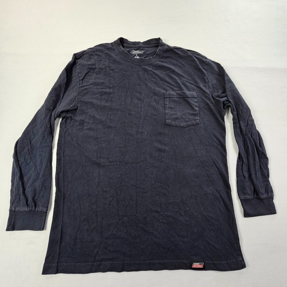 Genuine Dickie's Blue Long Sleeve Cotton Pocket T-Shirt Men's L